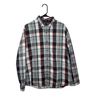 Lands' End Checked Button Down Shirt